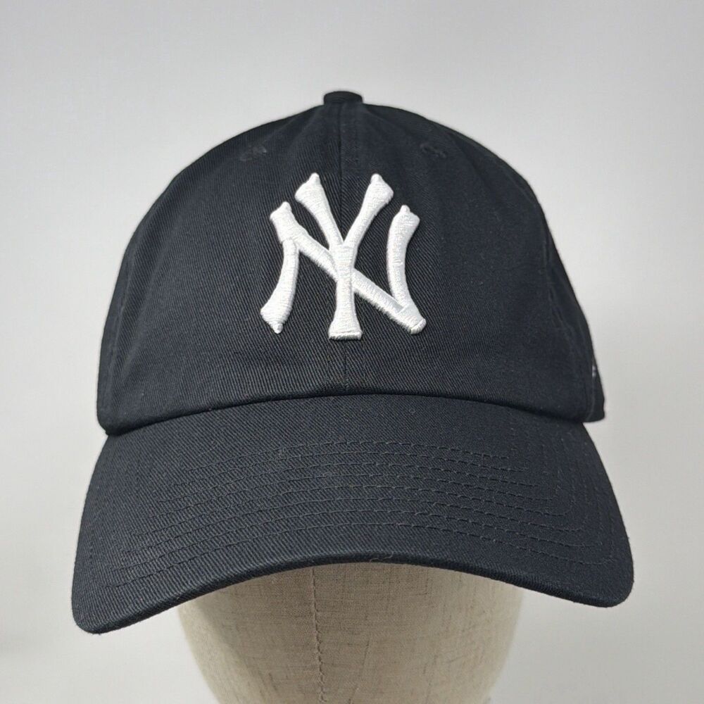 ’47 Brand New York Yankees Clean Up Hat Black White Logo Adjustable MLB